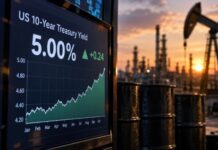 Rising Oil Prices Drive US 10-Year Treasury Yield to 5% Amid Inflation Concerns